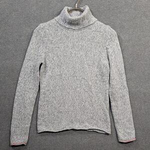 Vtg GAP Sweater Womens Medium Lambs Wool Cotton Turtleneck Fitted Casual Y2K